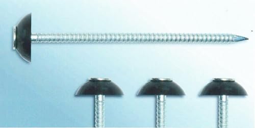 Nägel für Bitumenwellplatten - Gutta - Spezialnagel 2,8 x 70 mm - gerillter verzinkter Drahtnagel mit Kunststoffdichtung rund (25, grün) Nägel für Bitumenwellplatten - Gutta - Spezialnagel 2,8 x 70 mm - gerillter verzinkter Drahtnagel mit Kunststoffdichtung rund (25, grün)