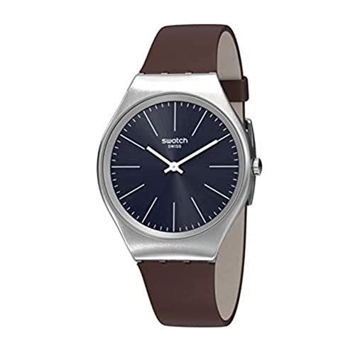 Swatch Men's Leather Strap Watch SYXS106C