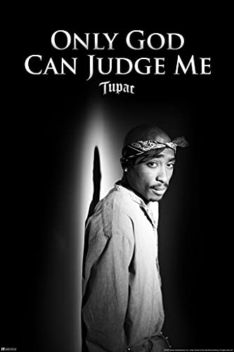 Poster 2Pac Tupac Only God Can Judge Me - Idée cadeau cool pour fan de rap et musique