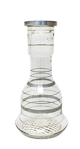 Khalil Maamoon Hookah Vase Best Shisha Base by Tornado (TM) Khalil Mamoon Vase (Large Silver)