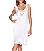Ilusion 2012 - Slip Dress for Women – Anti-Static Fabric, Adjustable Straps, Loose Fit – Underdress Slip, No Show Lines - White, Size 38