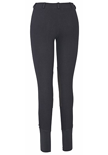 Tuffrider COM100566-479/16/28AND100778-645 Women Starter Lowrise Pull On Breeches With Free Assorted Striped Socks | Knee Patch | Horse Riding Pants thumb #2