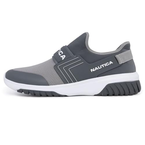 Image of Nautica Men's Slip-On Sneakers - Casual Fashion Shoes for Walking, in Medium & Wide Widths