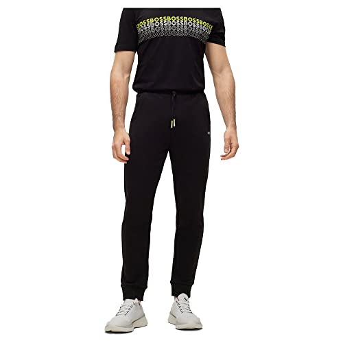 BOSS Herren Hadiko 1 Regular-Fit Jogginghose mit mehrfarbigen Logos Schwarz...