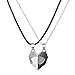 2 Pezzi Collana per Coppie con Magneti a Cuore, Collana Magnetica Coppia Acciaio, Collana a Cuore Magnetico, Collana Puzzle d'Amore, Collana Per Coppia Cuore Puzzle Per Moglie Fidanzata Fidanzato