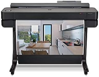 HP DesignJet T650 Large Format 36-inch Plotter Printer, with Roll Cover, Auto Sheet Feeder, Media Bin & Stand (5HB10A)