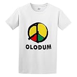 Bear Coming Olodum Brazil Music Retro Peace Logo Mens Short Sleeve White S