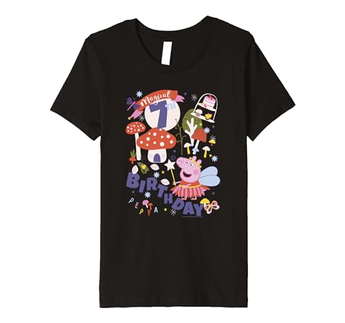 T-shirt Peppa Pig 7 ans haut anniversaire vêtement enfant fille garçon coton