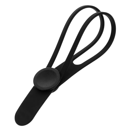 minkissy Correas para paraguas sujetadores de cables envoltura correas para cables organizadores de cables bridas para cables lazos de cremallera atar cincha gel de sílice Black