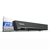 Reolink 4K PoE NVR 8 Channel CCTV Camera System Network Video Recorder with 2TB Hard Drive Supports 12MP/8MP/5MP/4MP/1080P HD, 24/7 Surveillance Recording, RLN8-410