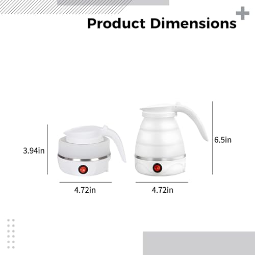 Hervidor eléctrico plegable portátil de 600 ml para viaje miniatura 4
