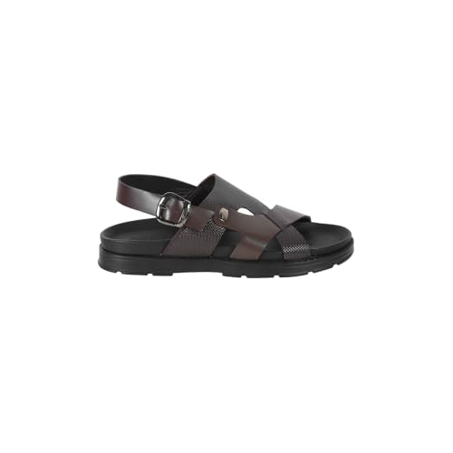 Image of Metro Men's Leather Textured Casual Sandals
