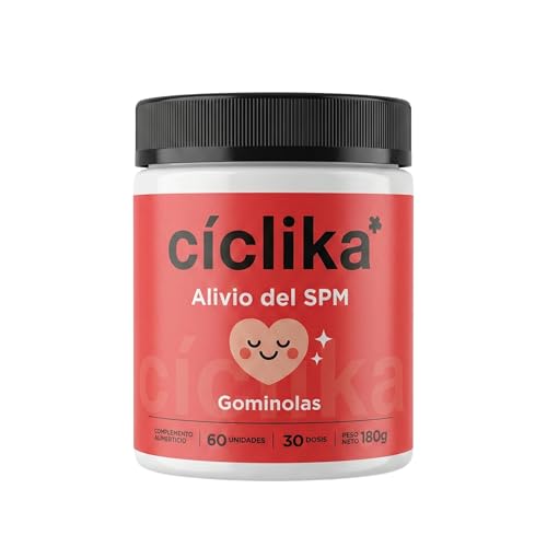 Cíclika Gominolas SPM | Vitex Agnus Castus (Sauzgatillo) 200mg, Melisa y B6 | Alivio Síndrome Premenstrual, Dolor Menstrual e Hinchazón | Regulador Hormonal Mujer | Gummies Sin Azúcar | 60 Unidades