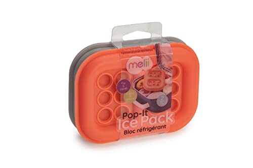 Melii Pop-It Fidget Toy Ice Pack For Kids Lunch Boxes (2 Pack, Pink & Grey) #TOP1