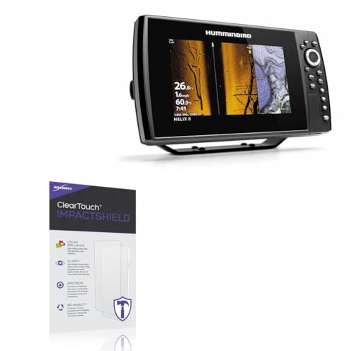 BoxWave Screen Protector Compatible with Humminbird Helix 8 G3N - ClearTouch ImpactShield (2-Pack), Impenetrable Screen Protector Flexible Film