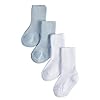 CALZITALY PACK 2/4/6 Calcetines de algodón de canalé para bebé, Calcetas de colores unisex para infante | 0-12 meses