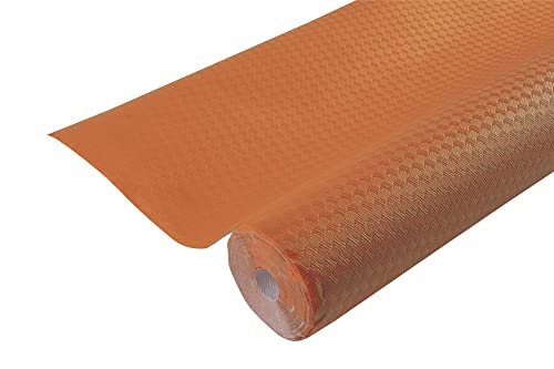 Pro Nappe - Réf R802012I - Nappe jetable en papier gaufré - Gaufrage unique, esthétique et profond - Couleur orange - longueur 20 M x largeur 1,20 M - Fabriqué en France
