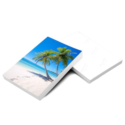 WPPQWP Lot de 200 feuilles de papier photo brillant pour imprimante jet d'encre Canon HP Epson Brother 10 x 15 cm Papier photo brillant 200 g/m²