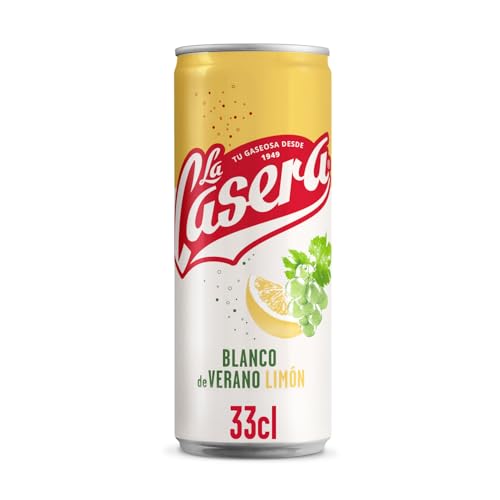 La Casera Blanco de Verano, Bebida de Vino Blanco y zumo natural de limón - Lata 33 cl