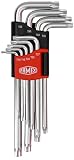 FAMEX 10788 Winkelschraubendreher Winkelschlüssel für Torx Schrauben T-10 - T50 - 9-teilig