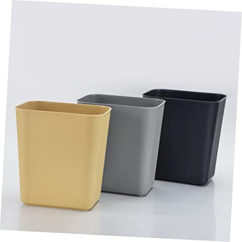 2 piezas caneca rectangular de plástico para basura miniatura 5