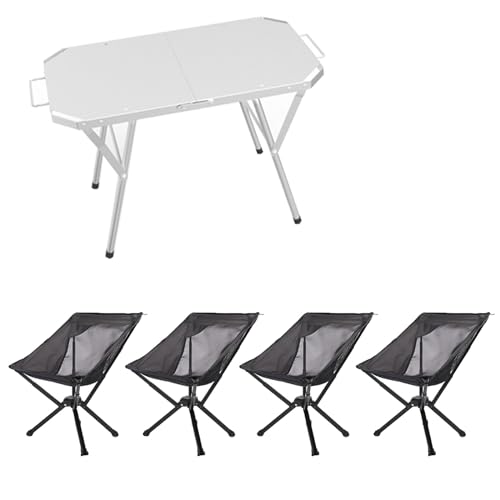 Ensemble de chaises pliantes en tissu Oxford et table de camping - 2