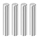 QUARKZMAN 4 Stück Zylinderstifte 10 mm x 50 mm Metallstift, 316L Edelstahl Zylindrische Dübelstifte Regalstützstift Stiftstange Befestigungselemente Metallregalstifte Silberton
