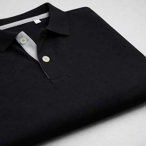 Image of Cotton Polo T-Shirt for Men | Solid Color Regular Fit Collar Neck T-Shirt