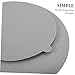 Anneome Elderly Dinner Plate Elder Eatting Bowl Adaptive Plate Elder Dining Bowl Plate with Suction Base Elderly Bowl Scoop Plates for Disabled Spillproof Scoop Dish Tray Grey