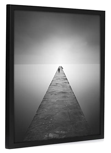 Americanflat 30x30 Picture Frame with Polished Plexiglass - Epic Collection - Square Picture Frame with Engineered Wood - Wide Photo Frames for Wall display - Black