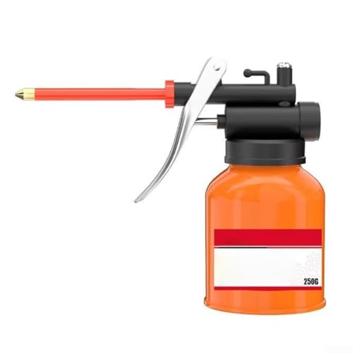 Bomba manual de aceite de alta presión, dispensador de metal transparente, herramienta de lubricación, bomba de pulgar, lubricador mecánico de hierro fundido (250 ml)