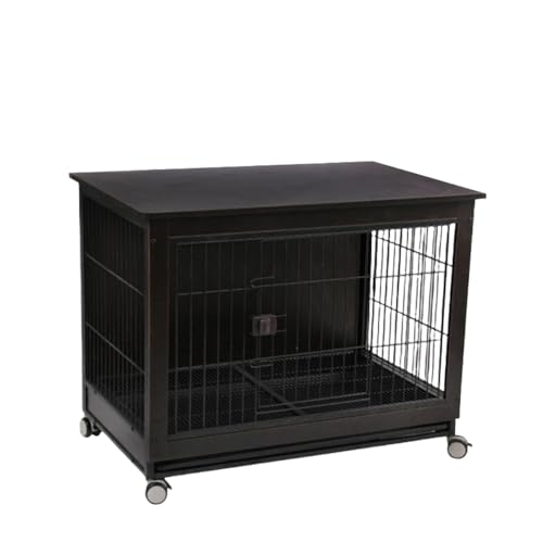 犬用ケージ 木製 ペット 屋内 柴犬 中型犬 小型犬 犬用フェンス 家庭用 トイレ分離付き 犬用ケージ - モダンでシンプルなスチールと木材のデザイン 3ステップで素早く設置 折りたたみ式収納 安全で環境に優しい素材 大容量 快適なスペース (アップルウッ