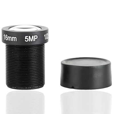 16mm Fixed Board Lens, 5MP HD CCTV Security Camera Wide Angle Lens, Standard M12x0.5 Screw Connector Camera Replacement Parts