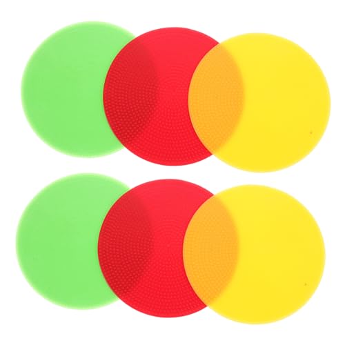 Toddmomy Soccer Training Equipment 6pcs Field Marking Lines Soccer Sign Discs Number Spots