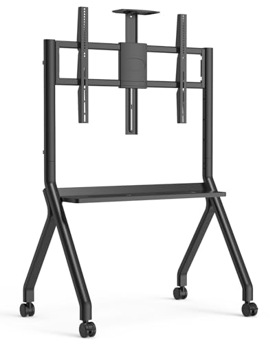 Image of Smart Board Stand for 55-86 Inch Interactive Whiteboards, Adjustable Rolling TV Stand with 360Swivel Lockable Wheels, Suitable for Offices, Classrooms, Home and Other Workspaces