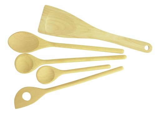 Tescoma 637428 Woody Set 5 Pezzi, Cucchiai e Pala
