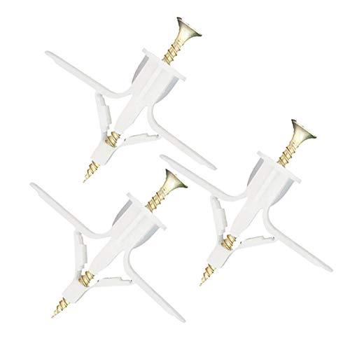 Boulons d'expansion et kit d'ancrage pour cloison sèche en plastique - 60 ancrages mur creux