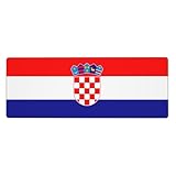Design imprimé drapeau de la République de Croatie : ce grand tapis de souris de jeu imprimé dispose d'une impression pleine grandeur sur un côté, ajoutant une touche vibrante et élégante à votre bureau, parfait pour les jeux et le bureau.