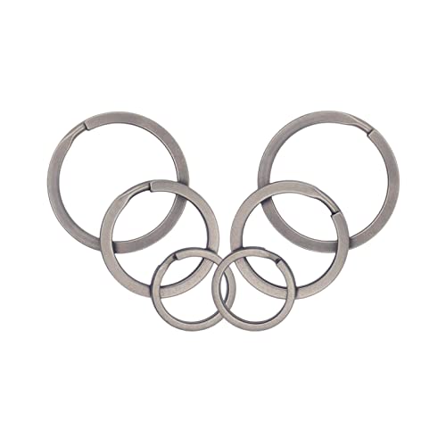 Imentha Titanium Key Rings - 6 Pieces in 3 Sizes for Keychains and Carabiners - Durable, Versatile, and Ideal for Everyday Use