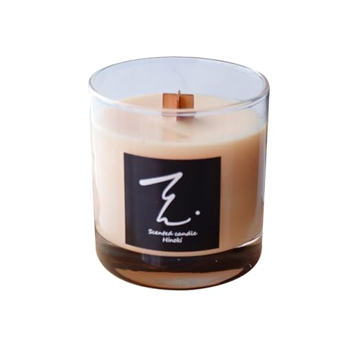 Bougie bois de Hinoki pour créer une ambiance zen de spa japonais à la maison