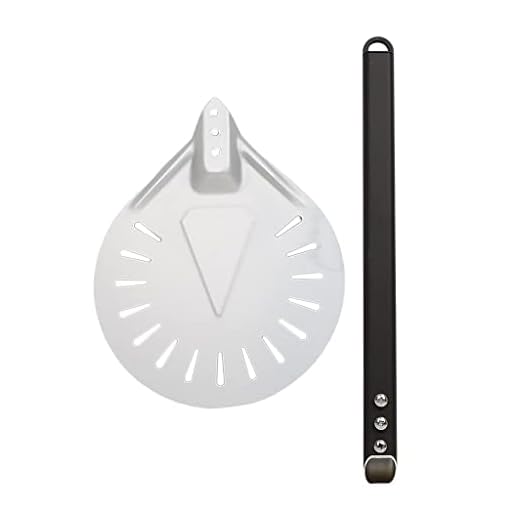 MERIGLARE Pizza skal kök hemlagad, aluminium pizza paddel med långt handtag, för kök bakning hemlagad pizza bröd tårta paj – 23 cm 40 cm handtag, 18 x 55 cm