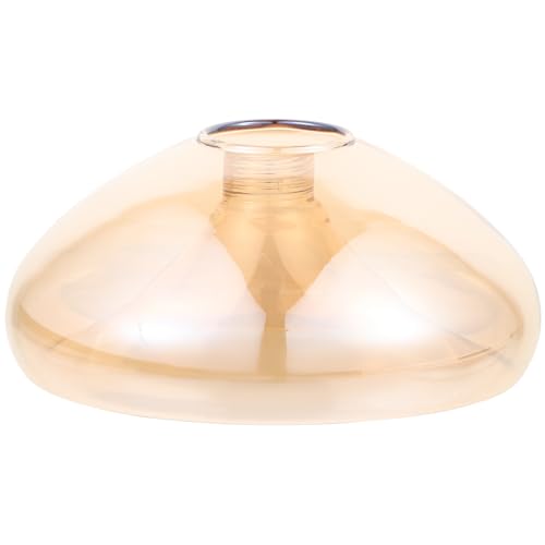 Image of Gadpiparty Amber Glass Ceiling Lamp Shade 5.90 in Replacement Lamp Shade for G9 Bulb Decorative Ceiling Light Cover for Bedroom Living Room Restaurant Hotel Office