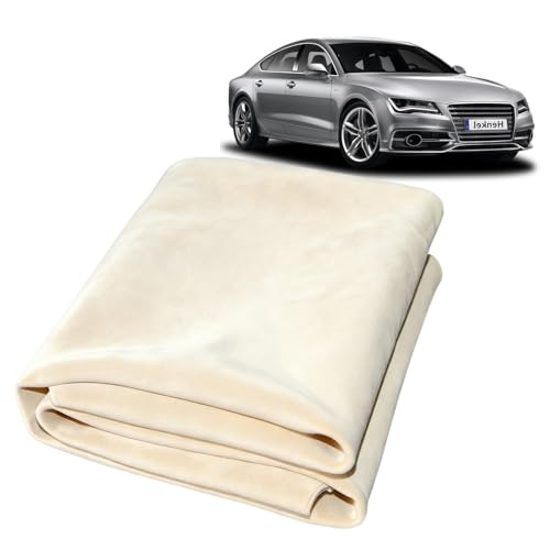 Fensterleder 60 x 40 cm,Auto Ledertuch,Sehr Saugfähig Ledertuch Autopflege,Weiche Autoleder Trockentuch,Auto Lederlappen,Autos Ledertuch Reinigungstücher Nichtmarkierung für Autopflege Fenster Spiegel