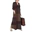 Brown Patchwork Dress