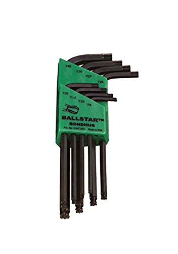 Bondhus 11332 Set of 8 BallStar L-wrenches, sizes T9-T40 Bondhus 11332 Set of 8 BallStar L-wrenches, sizes T9-T40