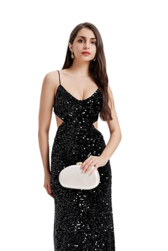 Image of Women Elegant Acrylic Stone Shape Chain Crossbody Bag Chic Marble Shell Purse Wedding Handbag for Banquet Party