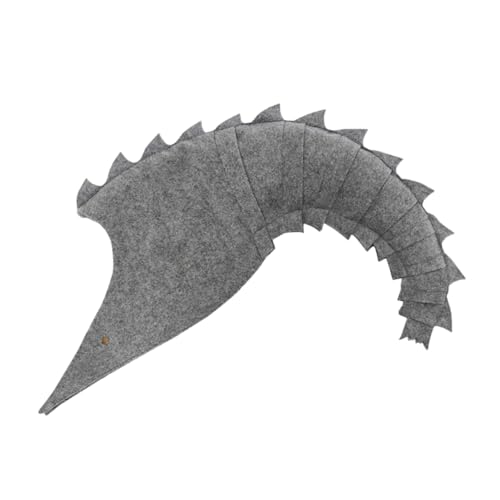 Chapeau de sorcière gris avec queue de rhinocéros TOYANDONA pour costume