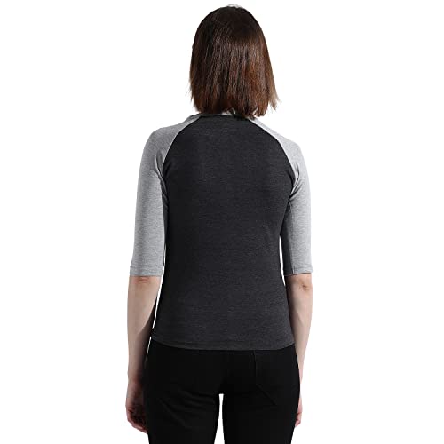Image of PINACOLADA Grey Quarter Sleeves T-Shirts one Two Three