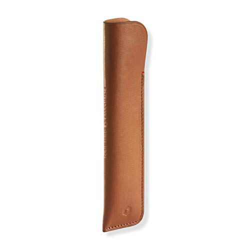 Estuche para 1 bolígrafo anticaídas, protector de piel marrón Caran d'Ache
