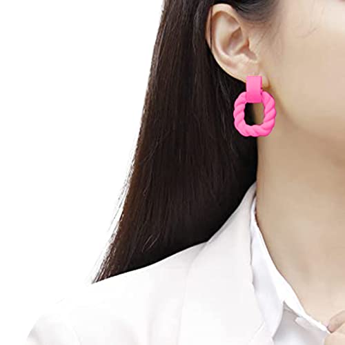 Boucles d'oreilles rectangulaires acrylique légères pour lobes sensibles